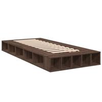 Bedframe bewerkt hout bruin eikenkleur 100x200 cm - thumbnail