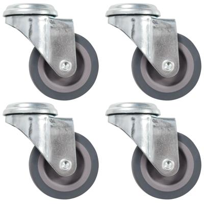 VidaXL 24 st zwenkwielen met boutgaten 50 mm