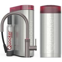 Quooker Flex Round Keukenkraan Set - Kokend Warm- en Koud Water - Uittrekbare Slang - Gunmetal - Inclusief COMBI Reservoir & CUBE - Direct Gekoeld Bruisend Water - thumbnail