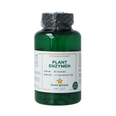 Liever Gezond Plant enzymen 60 Vegetarische capsules Liever Gezond Plant enzymen 60 Vegetarische capsules