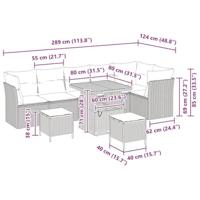 Tuinbankenset 9 pcs Beige poly rattan - thumbnail