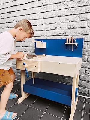 Small Foot - houten speelgoedwerkbank blauw met accessoires Small Foot - houten speelgoedwerkbank blauw met accessoires
