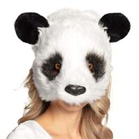 Pluchen halfmasker Panda - thumbnail