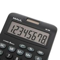 Maul MJ 550 Bureaurekenmachine Zwart Aantal displayposities: 8 werkt op batterijen, werkt op zonne-energie (b x h) 155 mm x 11 mm - thumbnail