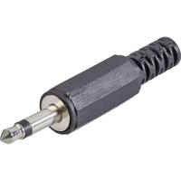 TRU COMPONENTS 1559792 Jackplug 3,5 mm Stekker, recht Aantal polen: 2 Mono Zwart 1 stuk(s) - thumbnail