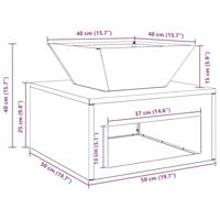Vuurkorf Zwart 50 x 50 x 40 cm Staal - thumbnail