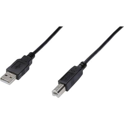 Digitus AK-300105-018-S USB-kabel USB 2.0 USB-A stekker, USB-B stekker 1.80 m Zwart Rond, Afgeschermd (dubbel) Digitus AK-300105-018-S USB-kabel USB 2.0 USB-A stekker, USB-B stekker 1.80 m Zwart Rond, Afgeschermd (dubbel)