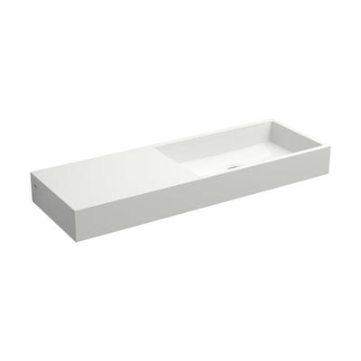 Fontein Clou Mini Wash Me 56x19x6cm Mineraal Marmer Glans Wit (Met Voorbewerkt Kraangat Links)