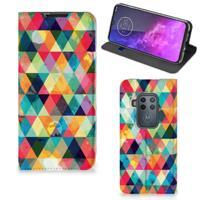 Motorola One Zoom | Hoesje met Magneet | Geruit - thumbnail