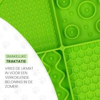 Eat Slow Live Longer Lick Mat Dimensions Rectangle Green - thumbnail