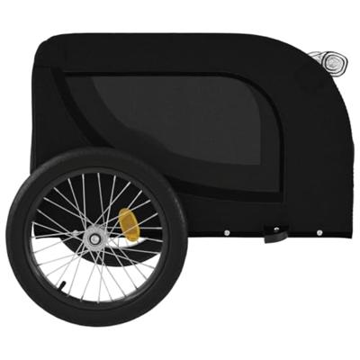 Hondenfietstrailer oxford stof en ijzer zwart