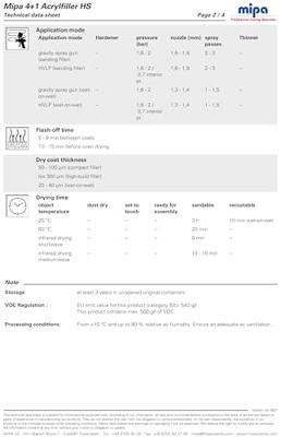 Mipa acryl filler "4+1 hs" 4+1 acrylic filter hs 3l black