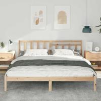 Bedframe met hoofdeinde Bruin 180 x 200 cm Massief grenenhout - thumbnail