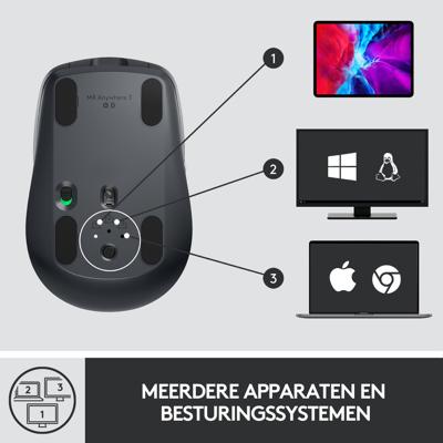 Logitech muis MX Anywhere 3 Compact Performance (Grijs)