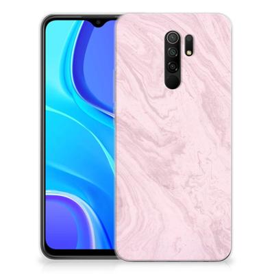 Xiaomi Redmi 9 | TPU | Siliconen hoesje | Marble Pink - Origineel Cadeau Vriendin
