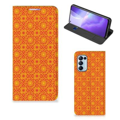 OPPO Find X3 Lite | Hoesje met Magneet | Batik Oranje OPPO Find X3 Lite | Hoesje met Magneet | Batik Oranje