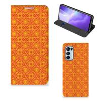 OPPO Find X3 Lite | Hoesje met Magneet | Batik Oranje - thumbnail