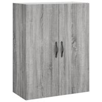 Hoge kast 69,5x34x180 cm bewerkt hout grijs sonoma eikenkleurig - thumbnail