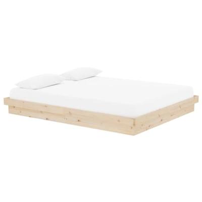 Bedframe zonder matras massief hout 160x200 cm