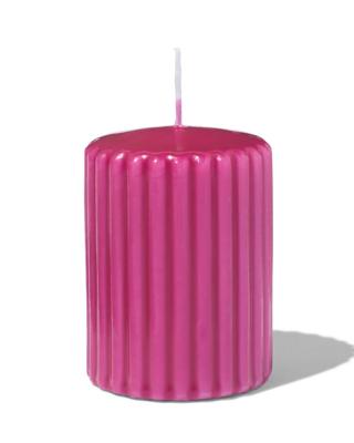 HEMA Stompkaars 6x8cm rib fluoroze (fluor roze)