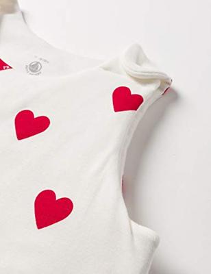 Katoenen trappelzak met hartjes wit Katoenen trappelzak met hartjes wit