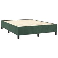 Boxspringframe fluweel donkergroen 140x190 cm - thumbnail