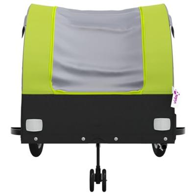 Fietstrailer 45 kg ijzer zwart en groen - thumbnail