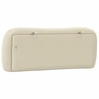 Hoofdbordkussen 100 cm stof crmekleurig - thumbnail