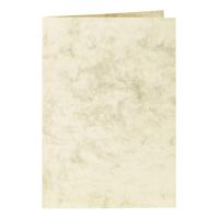 Correspondentiekaart Papicolor dubbel 105x148mm marmer ivoor pak à 6 stuks - thumbnail