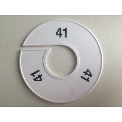 Maatring 11 cm wit/zwart 41