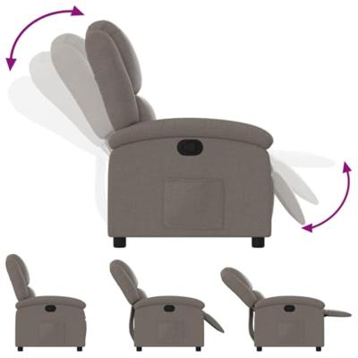Fauteuil verstelbaar stof taupe Fauteuil verstelbaar stof taupe
