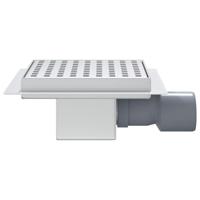 VidaXL Dot doucheafvoer zilver 15 x 15 cm roestvrij staal 304 - thumbnail