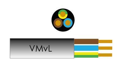 Enzo Kabel VMVS rond 3x0,75 qmm kleur zwart | 100 meter - 1227267 Enzo Kabel VMVS rond 3x0,75 qmm kleur zwart | 100 meter - 1227267