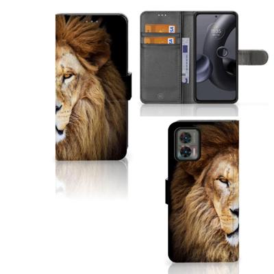 Motorola Edge 30 Neo | Telefoonhoesje | Met pasjeshouder | Leeuw