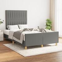 Bedframe zonder matras 120x190 cm stof donkergrijs - thumbnail