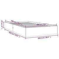 Bedframe massief hout wit 100x200 cm - thumbnail