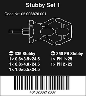 Wera Stubby | set 1 | Schroevendraaierset | 5-delig - 05008870001 - thumbnail