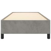 Bedframe fluweel lichtgrijs 80x200 cm - thumbnail