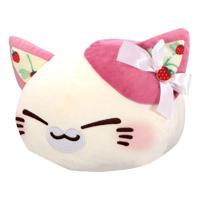 Nemuneko Cat Sweet Big Plush Figure Berry Pink 35 cm - thumbnail