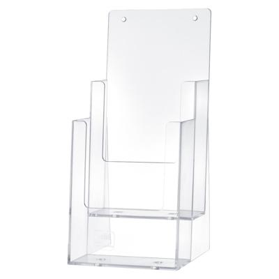 Helit H2351502 Folderhouder Glas (helder) 1/3 DIN A4 staand Aantal vakken 2 1 stuk(s) (b x h x d) 116 x 256 x 138 mm