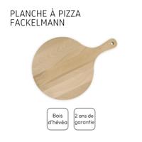Set van 2 houten pizza- en tarte flambéeplanken en pizzasnijder van roestvrij staal - FACKELMANN - 30 cm - thumbnail