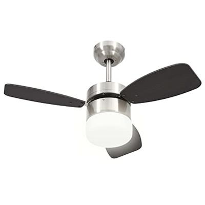 VidaXL Plafondventilator met lamp afstandsbediening 76 cm donkerbruin VidaXL Plafondventilator met lamp afstandsbediening 76 cm donkerbruin