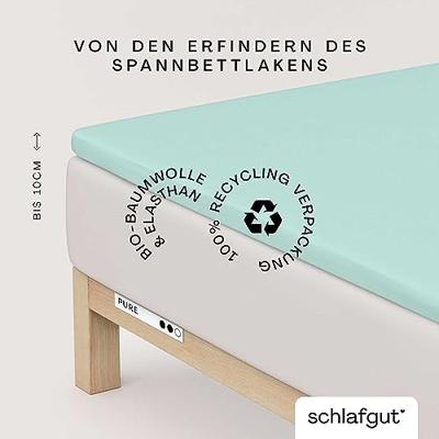 Schlafgut Schlafgut Pure Jersey Topper Hoeslaken M - 120x200 - 130x220 435 Petrol Light