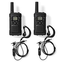 Nedis wltk0610bk walkie talkie set 2 handsets tot 6 km frequentiekanalen: 8 ptt / vox tot 3 uur koptelefoonoutput 2 headsets zwart - thumbnail
