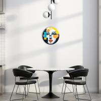 Wandklok 43cm-Geruisloos-Meerkleurig-Glas-NeXtime 'Vogue' - thumbnail
