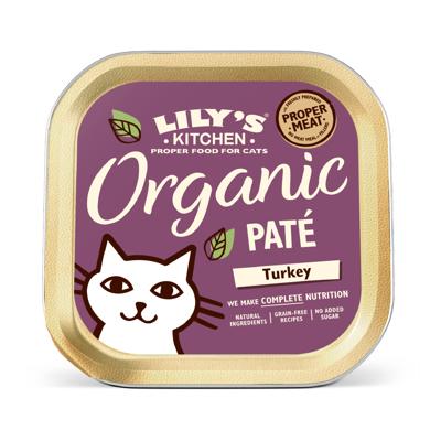 Lily's Kitchen Organic Paté met Kalkoen kattenvoer nat 85g