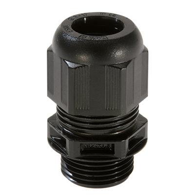 Wartel zwart M20 x 1,5 tap 10mm Ø7.5 - 14mm polyamide IP68 Wiska