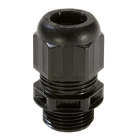 Wartel zwart M20 x 1,5 tap 10mm Ø7.5 - 14mm polyamide IP68 Wiska - thumbnail