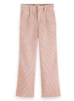 Corduroy wide-leg high-rise pants