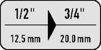 HAZET verloop adapter "958" reducing adapter 1/2-3/4 958-1 - thumbnail
